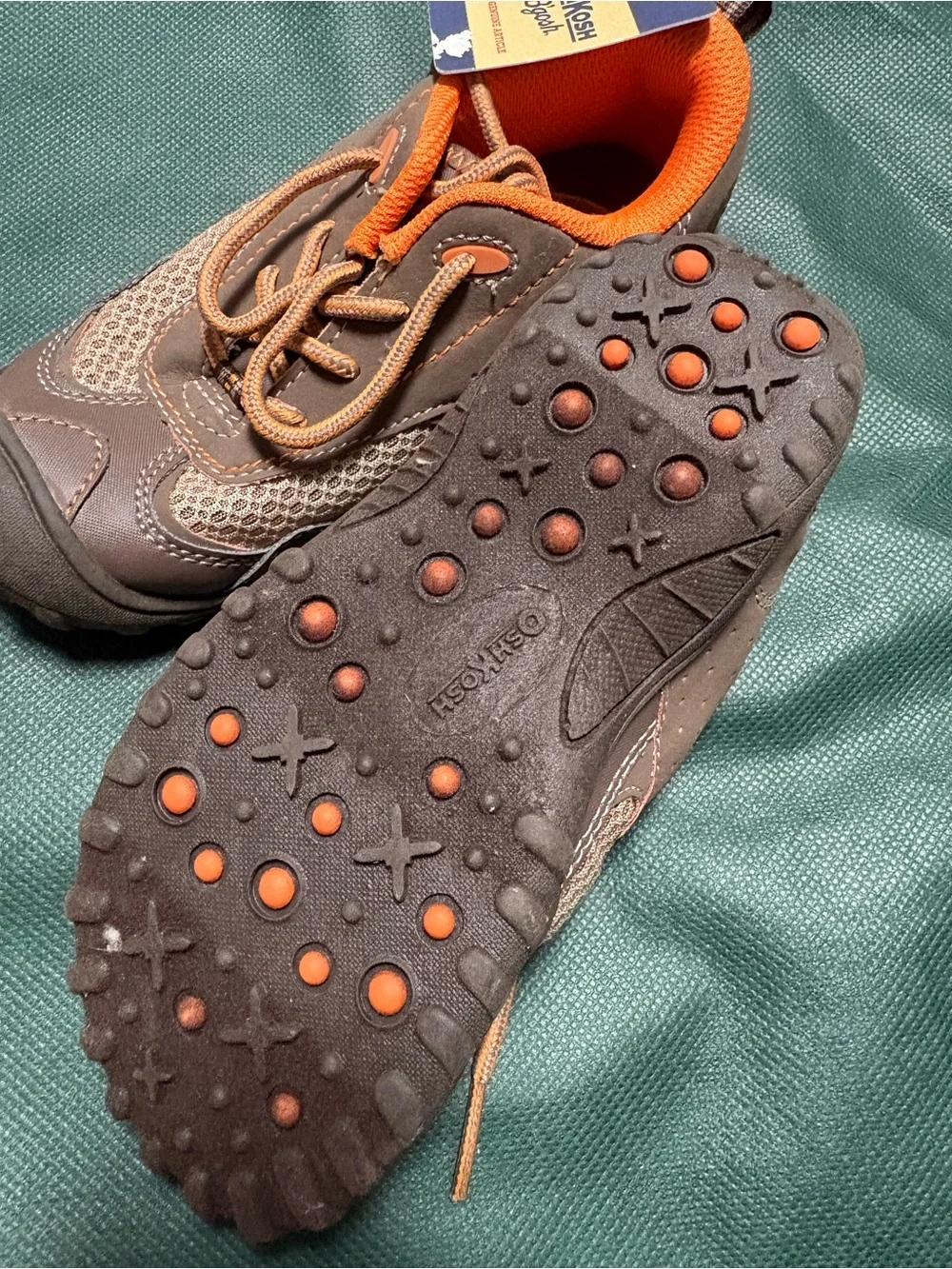 Oshkosh Kids Brown and Orange Active Lace-Up Sneakers